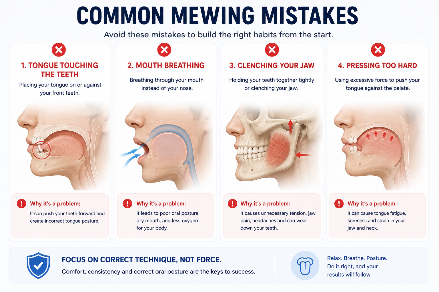 Common mewing mistakes